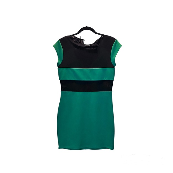 Topshop Green Mini Dress - Picture 4 of 8